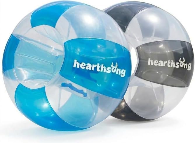 HearthSong Inflatable Bumper Balls for Kids, 2-Pack Wearable Bubble Bumpers, 47.5-Inch Outdoor Body Bouncers for Backyard Play, Parties, Tumbling and Active Family Fun