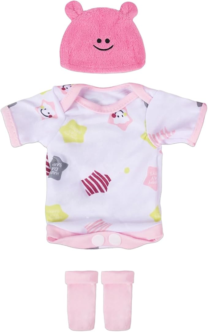CARANOVO 3 Sets Baby Dolls Accessories Baby Doll Clothes and Hat for 10 Inch Doll , Doll Outfits Accessories for Doll Gift