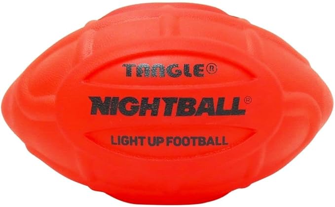 Glow in The Dark Nightball LED Football - Light up Football with Bright LED Lights - Kids and Adults, Red