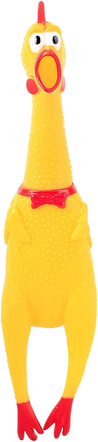 POPLAY Screaming Chicken, Squeaky Chicken Dog Toys Gag Gifts Prank Novelty Toy Party Favors for Kids Adults April Fools Pranks Easter Goodie Bag Fillers Easter Basket Stuffers