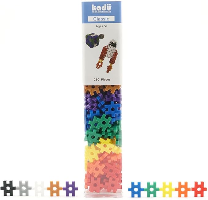 KADU Classic 250 Piece Classic Set - STEM/STEAM Building + Construction Toy, for Open + Imaginative Play Ages 5+