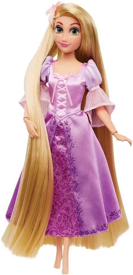 Disney Store Official Rapunzel Story Doll - 11 Inches - Includes Coloring Book and Additional Dress, Princess Doll in Classic Outfit, Disney Princess Toys for Girls