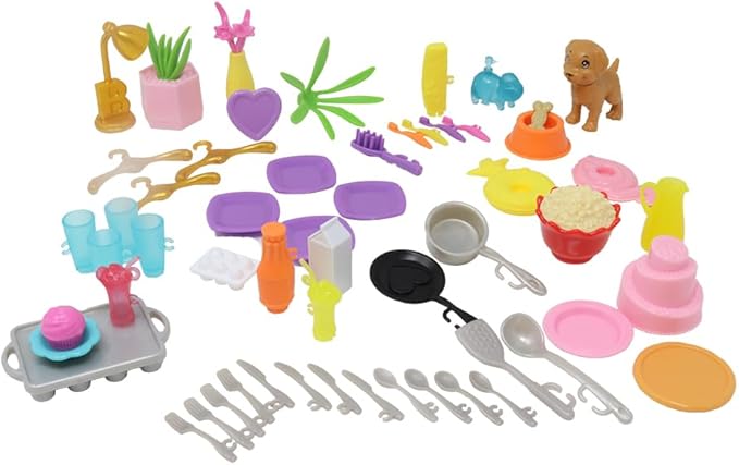 Replacement Parts for Barbie Doll Dreamhouse Doll House Playset HMX10 - Replacement Kitchen and Bathroom Supplies