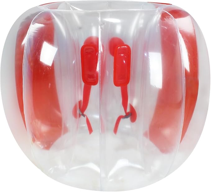 ZHUYNXIR 2 PC Sumo Ball for Adults, Bumper Bounce Balls for Kids, Inflatable Bounce Ball for Kid, Body Zorb Ball for Kids Outdoor Team Gaming Play (48 in,Red+Red)