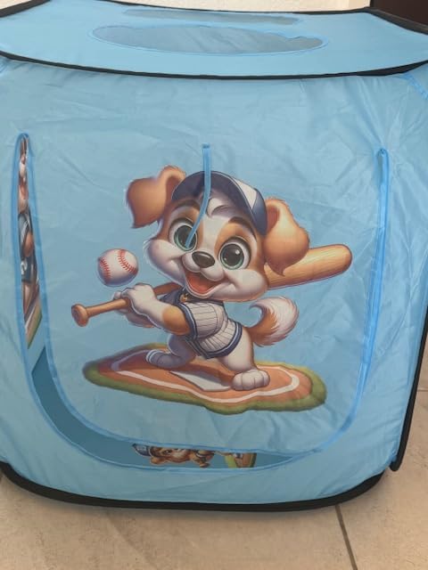 Pop Up Kids Play Tent – Foldable Playhouse for Boys, Girls, Toddlers & Babies with Carry Bag, 44 X 27'' Polyester, See-Through Breathable Mesh, Ideal for Birthday Gift, Kids Tent Indoor Outdoor