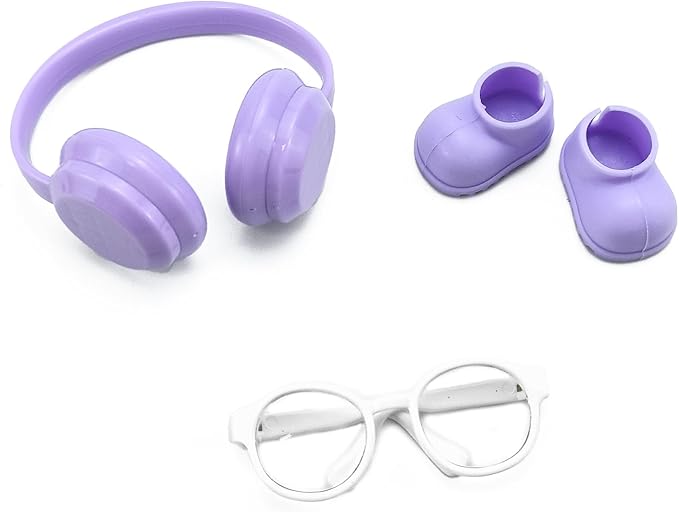 QIUTIMIY Mini Doll Accessories Set 3PCS Fashion Outfit Accessories for 17cm Dolls (Y Purple)