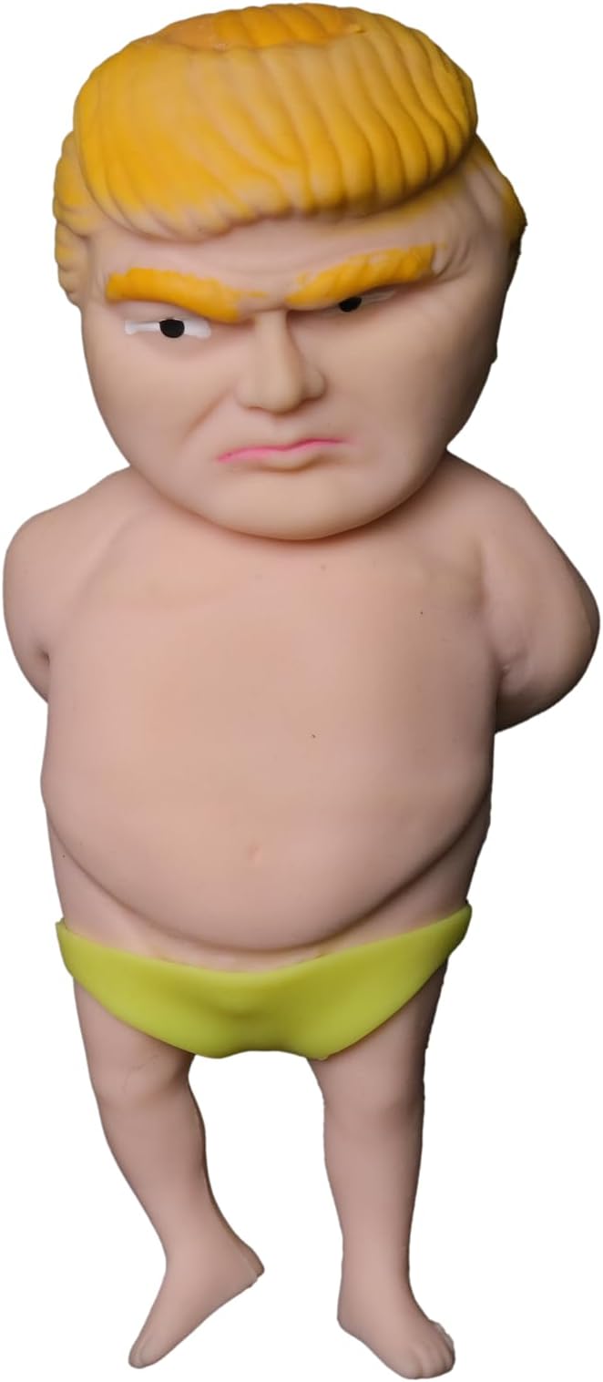 Splat Doll Squishy Toy Hilarious Squeeze Fidget Toy Rubber to Squeeze Stress Relief Sensory Play a Gag Gift Novelty Party Favors