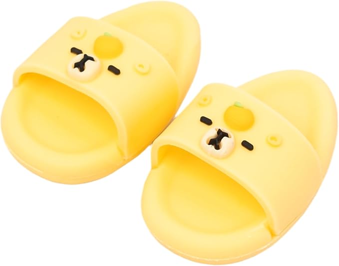 Summer Sandals for Dolls - Blue Open-Toe Slippers, Cute Accessories for Photography, Display & Collectors Age Limit 15 （Yellow）