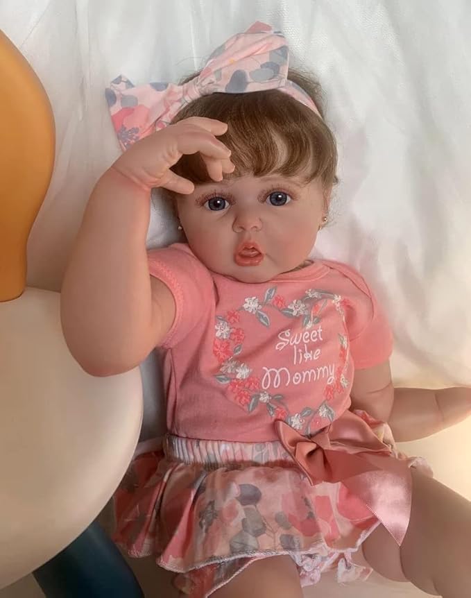 Reborn Baby Doll Summer Clothes 24 Inch Girl Sweet Skirt Outfits for 22-24 Inch Reborn Girl Dolls Clothes