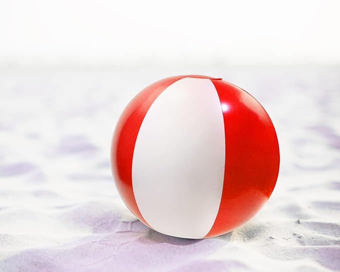 PENTA ANGEL Beach Balls 2PCS 12 Inch Inflatable/Blow Up Classic Rainbow Color Summer Swimming Pool Party Favors Water Toy Beachball for Women Men Adults Playing