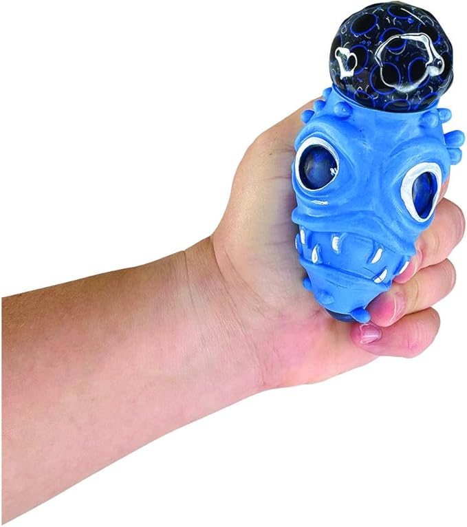 Raymond Geddes Galactic Invader Toys (12 per Pack) - Fun Stress Balls Filled with Black Squish Orb - Cool Toys for Kids