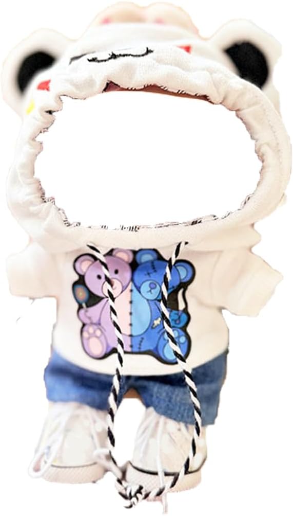 17cm Doll Clothes - 5 Set 17cm Doll Outfit & Accessories,17cm Doll Hoodie Set,Hoodie+cpants+Camera+Shoes+Camera(Style-B)