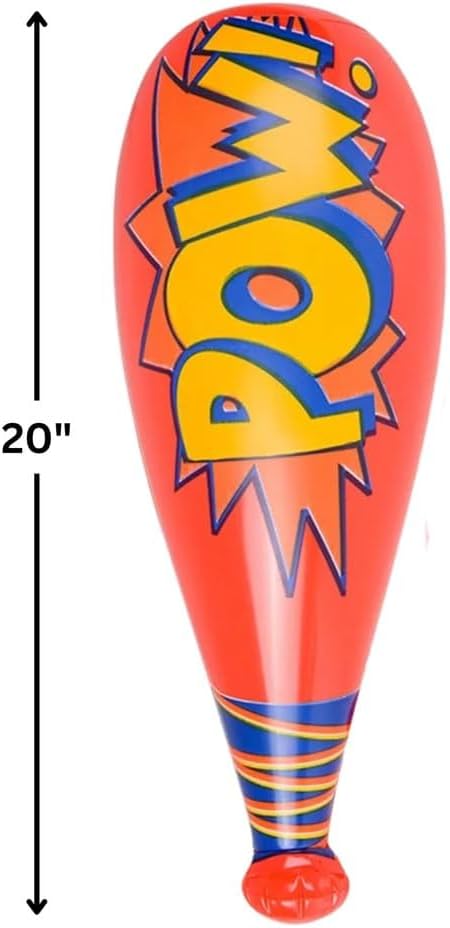 Rhode Island Novelty 20 Inch POW Bat Inflates, Pack of 12