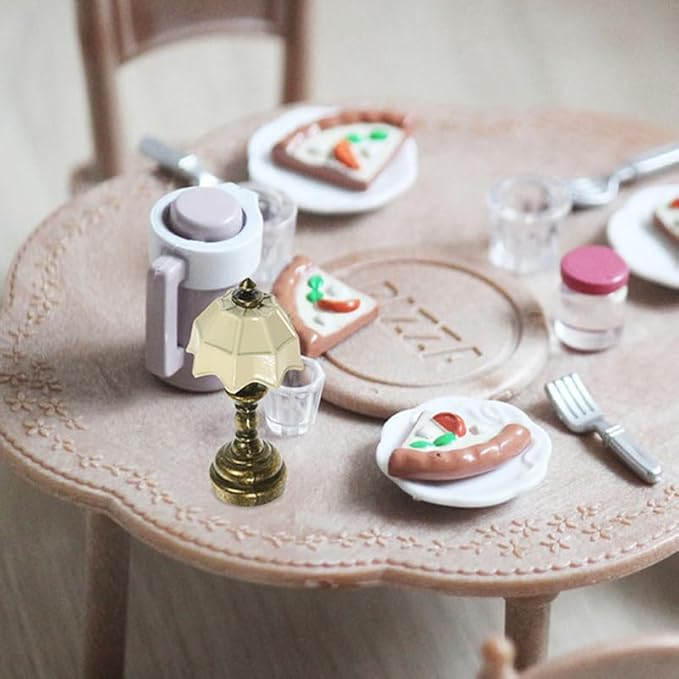 Toddmomy 3pcs Miniature Table Lamp Dollhouse Lights Doll House for House Decor for Craft and Photo Props
