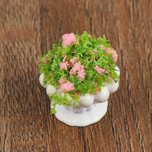 4 Pcs Dollhouse Plant Bonsai Doll House Mini Potted Plant Artificial Tiny Mini Flowerpot Miniature Hanging Potted Plant Miniature Dollhouse Kit for 1:12 Dollhouse Decor Mini Garden