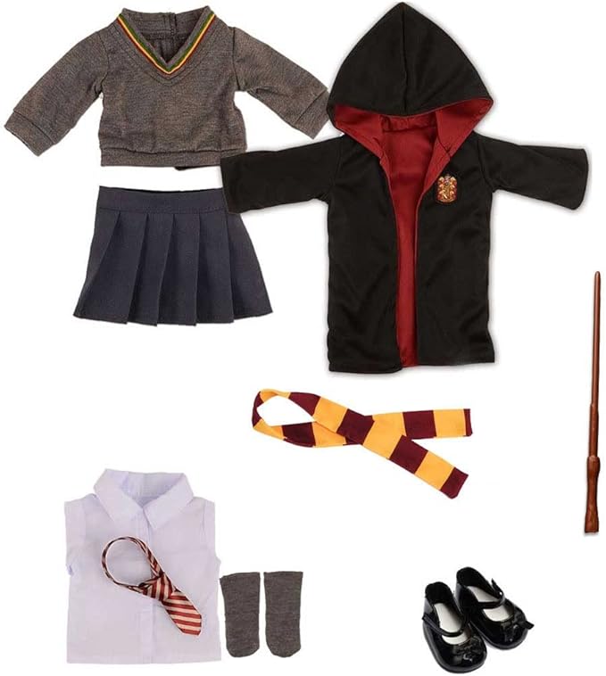 18 Inches Doll Clothes, Magic School Uniform Scarf Costume Outfits for 18 Inch Dolls (Scarf Magic Set)