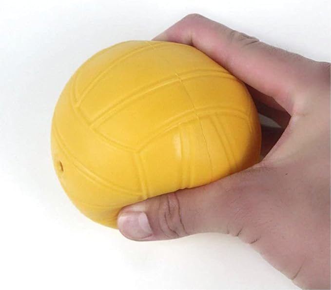 Spike Replacement Balls | Roundnet Game Balls | Strong Bounce Ball | 3.5inch Yellow Soft Rubber Ball | Extra Balls | Lawn Beach Volleyball, Water Pool Ball