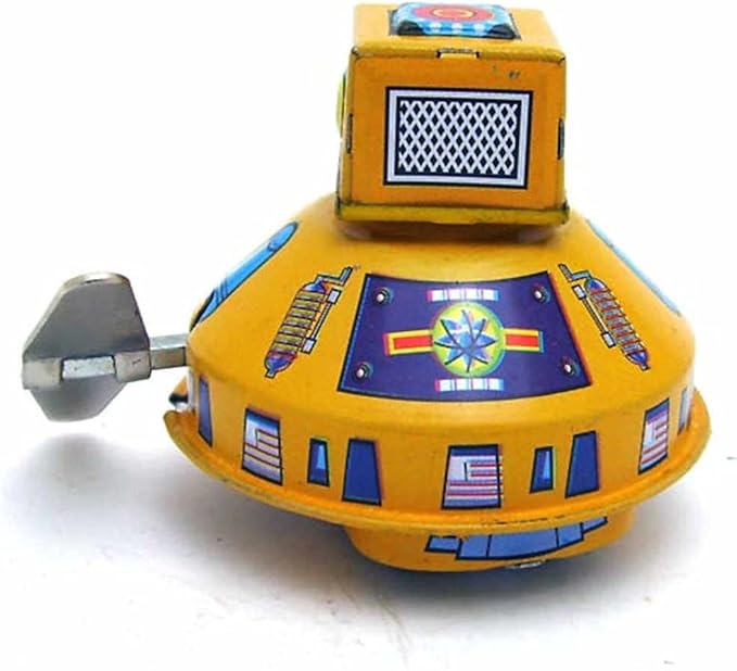 Charmgle Space Robot Wind-up Tin Toys Adult Collection Tinplate Clockwork Walking Robots Toy Party Favor Bedroom Store Library Decoration 3 Packs