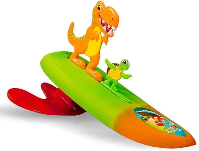Surfer Dudes Legends & Surfer Pets Wave Powered Mini-Surfer, Pet and Surfboard Beach Toy - Tofino Rex and Coral