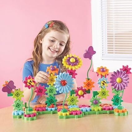 Learning Resources Gears Build & Bloom Building Set - Flower Building Set, Toddler Flower Toy, STEM Activities for Kids Ages 3-5, Garden Toys for Kids, Spring Kids Toys, Gifts for Girls 3-5