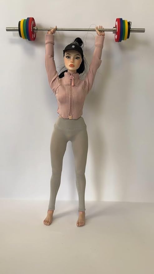 Fashion Doll Workout Set, Yoga setfitness Athletic Jacket with Leggings and Shoes, Compatible with 11.5-12 inch Fashion Doll 1/6 Scale Accessories
