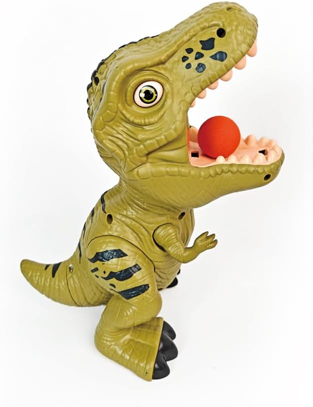 Air Gun Hit Dinosaur Green, 12pcs Sport Shooting Set, Reaction Game, Indoor Target Practice (11.4 x 4.3 x 7.7 in)