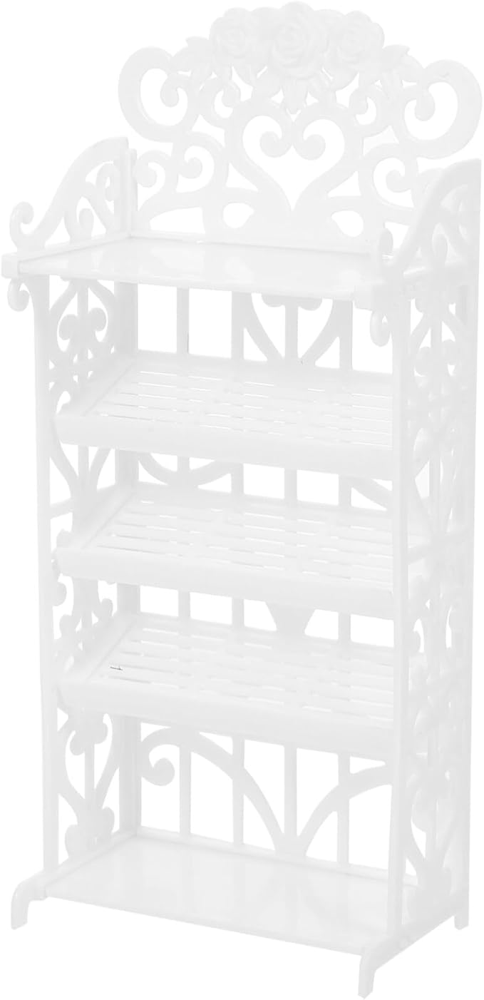NUOBESTY Doll Shoes Rack Miniature Dollhouse Furniture for Girl Dolls Organizers Storage Accessories Playset