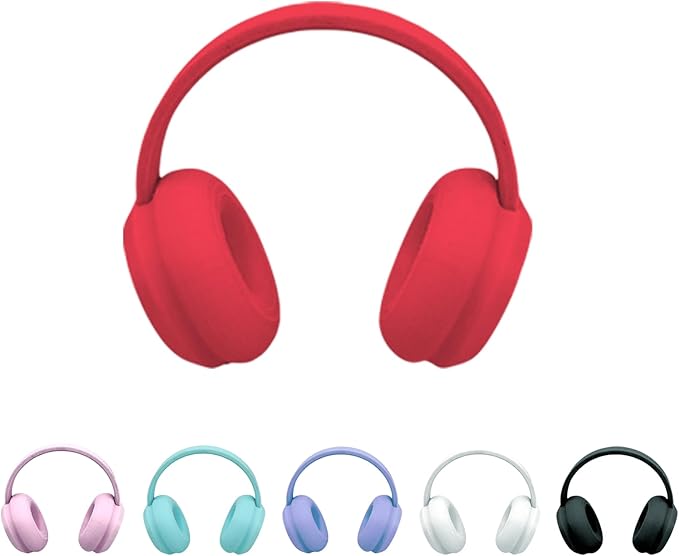 3D Printed Headphones Accessories for 17cm Doll(No Dolls)，for Dolls 3.94-6.69inch(10-17cm) in Size，Suitable for Daily Display, Great As a Gift(Red Headphones)