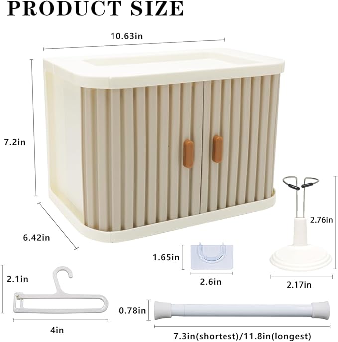 Foldable Doll Wardrobe Storage Compatible with Labubu - Complete Display Kit with 15 Hangers, Rod & 4 Stands - Sliding Door Organizer with Top Shelf