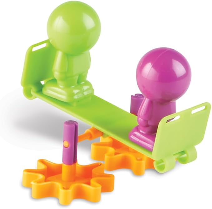 Learning Resources Playground Engineering & Design STEM Set - Kids Games, Building and Construction Gears, Montessori Activities , Critical Thinking Skills, Problem Solving for Boys and Girls
