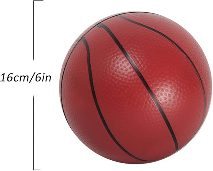 Sports Balls with Hand Pump for Kids and Toddlers - (Pack of 2) 6-Inch Diameter Rubber Sport Ball Set Includes Soccer Ball Basketball for Fun Outdoors and Backyard