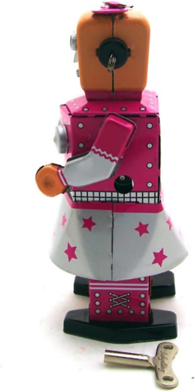 Charmgle Venus Robot Retro Tin Toy Novelty Tin Robot Wind-Up Toy Party Favor Bar Clothing Shop Home Decoration Adult Collection