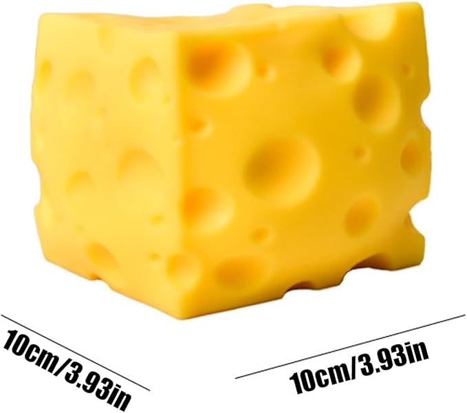 Yellow Cheese Squeeze Toy,Soft Novelty Toy, Rebounding Sensory,Help for Relax,Focus, Sensory Cheese for & Adults, Food Theme Cheeese Cubes Squiishy Toys,Stress Balls for Adults