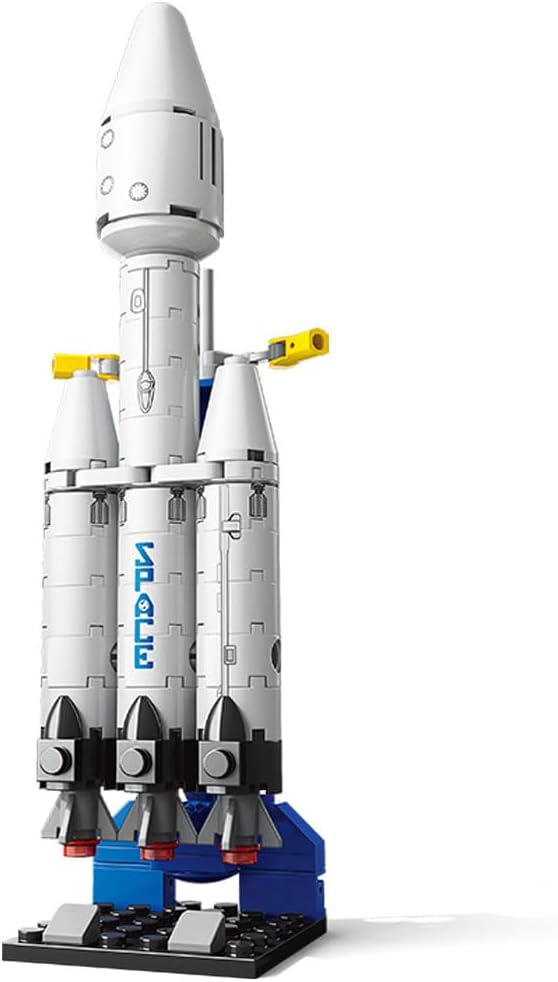 Vilbocr 69-Piece Rocket Ship Building Blocks Set | STEM Educational Space Toy for Kids Ages 6-12 | Creative Construction Kit for Solo & Group Play | Compatible with Major Brands