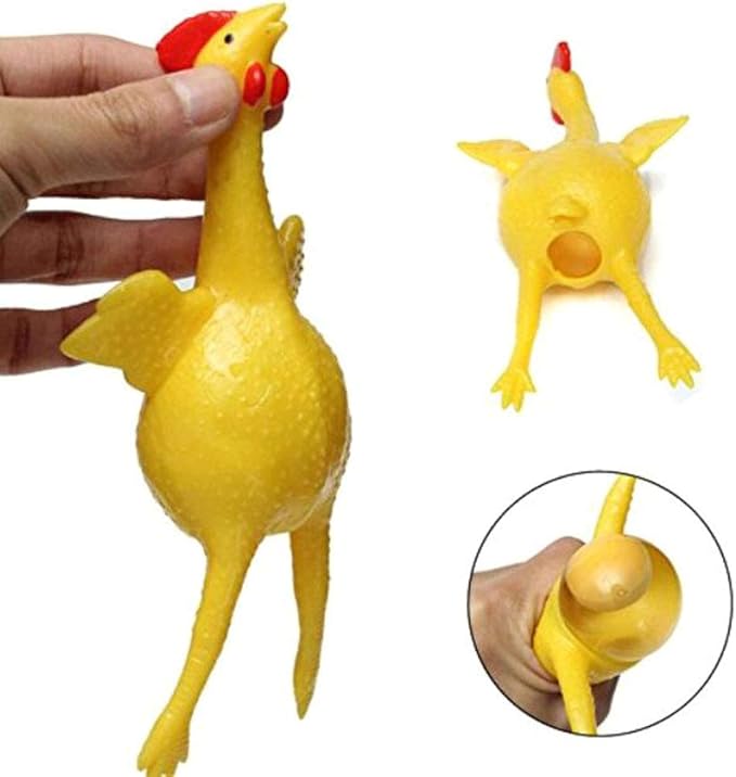 16cm Funny Squishy Adult Toys Chicken and Eggs Stress Relieve