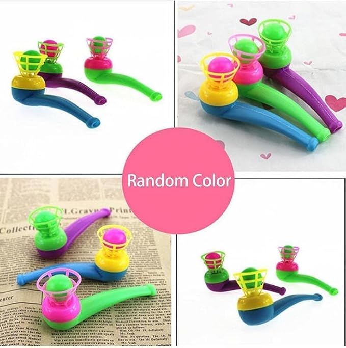 3Pcs Ball Blowing Floating Blow Pipe Balls, Floating Ball for Birthday PartyBalance Sport(Random Color)