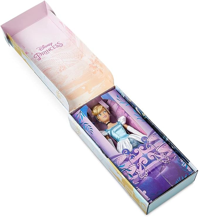 Disney Store Official Princess Classic Doll (Cinderella), 11 Inches, Includes Brush with Molded Details, Fully Posable Toy in Classic Outfit - Disney Princess Toys