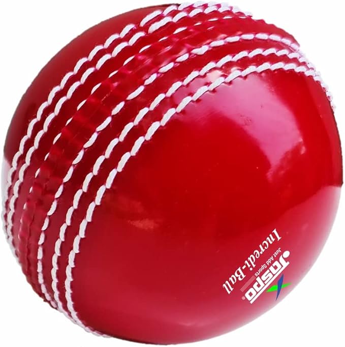jaspo Incrediball Soft T20 Cricket Training Ball Quantity-1 Indoor Outdoor Play and Cricket Practice 229 Cm Circumference, PVC Material, Colour-Red