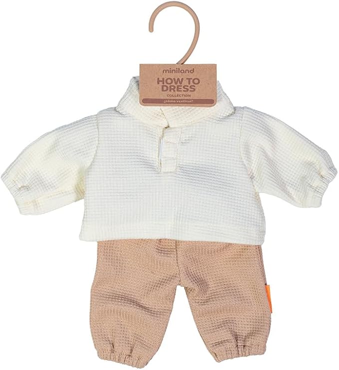 Miniland - Clothes for 15 inches Doll, Clothing Accessory for Dolls, Mid-Season Sweater and Pants