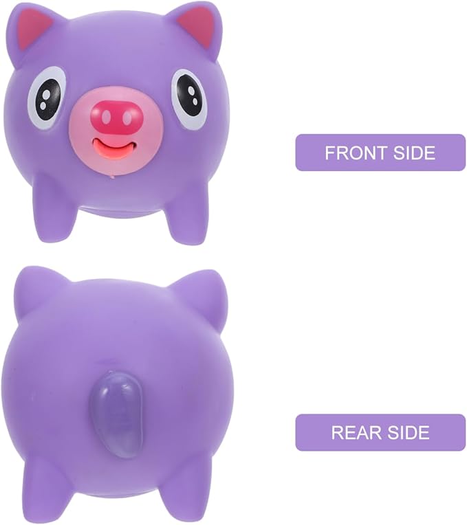 TOYANDONA Squeeze Toy for Kids - Pig Tongue Stick Out Animal Tongue Out Toy Squeeze Ball for Stress Relief Fun Kids Adults Birthday Party Favors Easter Basket Goodie Bag Stocking Stuffers, Purple