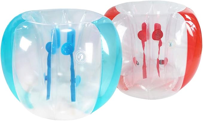 ZHUYNXIR 2 PC Sumo Ball for Adults, Bumper Bounce Balls for Kid, Inflatable Bounce Ball for Kid, Body Zorb Ball for Kids Outdoor Team Gaming Play (48 in,Blue+Red)