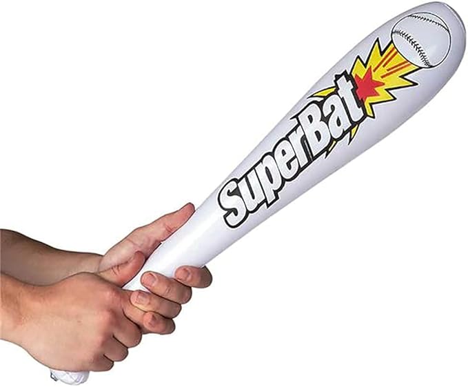 Inflatable Baseball Bats and Baseballs Set Includes 12-9 inch Inflate Baseballs, 12-24 Inch Baseball Bats