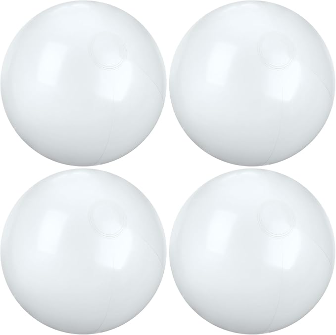 4 Pcs Inflatable Beach Ball 20 inch Swimming Pool Balls Summer Outdoor Decor Beach Balls Ornaments Floatable Ball for Swimming Pool Birthday Party Supplies