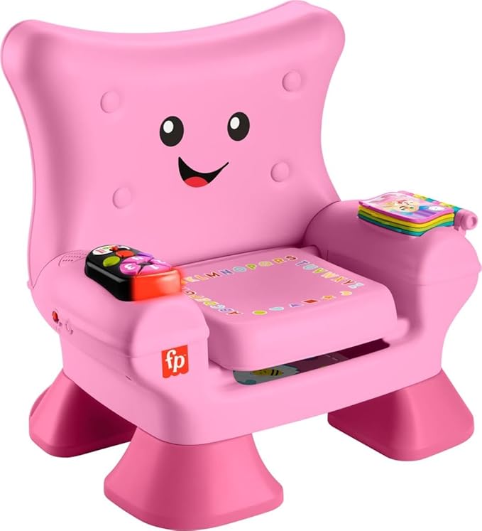 Fisher-Price Toddler Learning Toy Laugh & Learn Smart Stages Chair, Pink with Music Lights & Activities for Kids Ages 1+ Years
