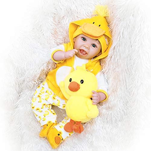 Reborn Baby Dolls Clothes 18 inch Outfit Accessories Yellow Duck 5pcs Set for 17-19 Inch Reborn Doll Newborn Girl&Boy
