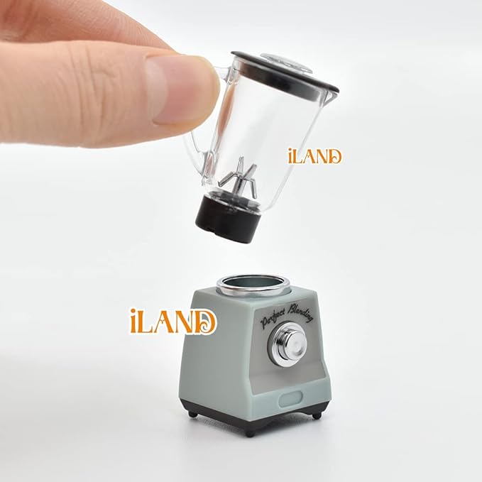 iLAND Miniature Dollhouse Accessories on 1:12 Scale, Dollhouse Kitchen Accessories of Mini Blender & Kitchen Scale