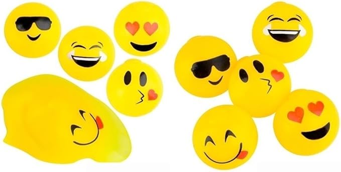 6 Emoji Emoticon Splat Balls TM