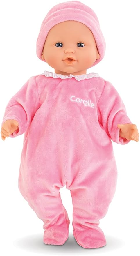 Corolle 14” Baby Doll Outfit - Pink Pajamas - Mon Grand Poupon Outfits and Accessories fit 14" Dolls, for Kids Ages 2 Years and up