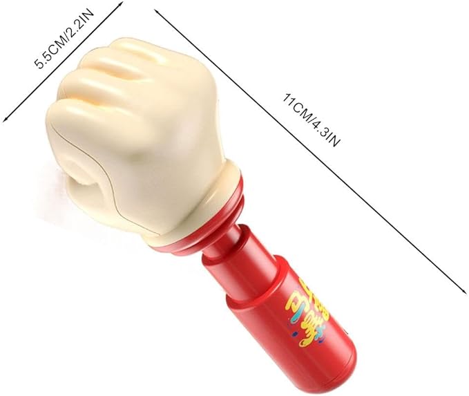 Funny Hand Prank Toy with Sound, Realistic Fist Design Novelty Gag with Hilarious Sound Effect Device, Cool Joke Gadget for Teen Boys Men Birthday Stocking Stuffer, White Elephant Gifts (Finger Gray)