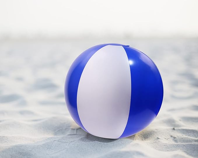 PENTA ANGEL Beach Balls 2PCS 12 Inch Inflatable/Blow Up Classic Rainbow Color Summer Swimming Pool Party Favors Water Toy Beachball for Women Men Adults Playing